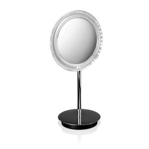 specchio da appoggio / luminoso a LED / moderno / tondo