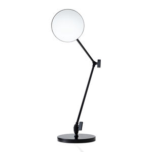 specchio da appoggio / moderno / tondo / in ottone cromato