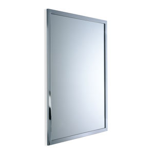 specchio a muro / moderno / rettangolare / in ottone cromato