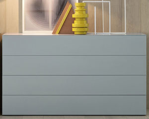 cassettone moderno / in legno laccato / bianco / grigio