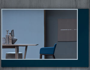 specchio a muro / moderno / rettangolare / in legno laccato