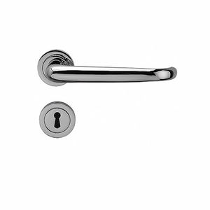 maniglia per porta / moderna / con serratura integrata / cromata