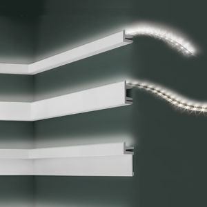 modanatura in poliuretano / quadrata / indoor / per illuminazione indiretta