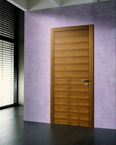 porta da interni / a ventola / in legno / filomuro