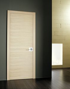 porta da interni / a ventola / in legno / filomuro