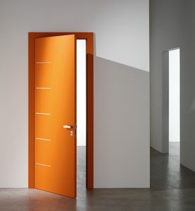 porta da interni / a ventola / in legno / in acciaio inox