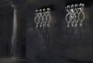 applique moderna / in cristallo / LED / tonda