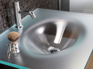 piano lavabo in vetro