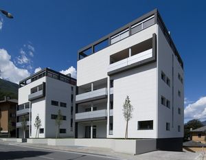 rivestimento di facciata in fibrocemento / liscio / sabbiato / in pannelli