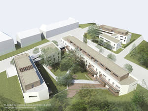edificio prefabbricato / per alloggi collettivi / residenziale / in legno massiccio