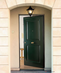 porta d'ingresso / battente / in MDF / in acciaio