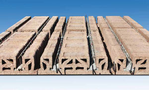 solaio latero-cementizio / prefabbricato / cavo / in calcestruzzo