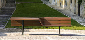 panca pubblica / moderna / in legno / in ghisa