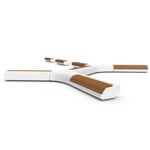 panca pubblica / design originale / in legno / in marmo