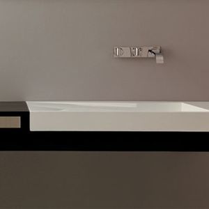 piano lavabo in quercia
