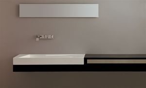 piano lavabo in quercia