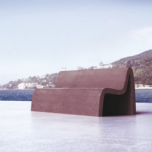panca pubblica / design originale / in materiale composito / con schienale