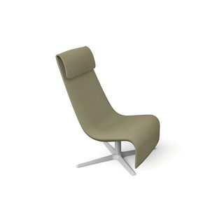 chauffeuse moderna / in tessuto / in alluminio / con base a stella