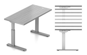 scrivania in legno / moderna / contract / ad altezza regolabile