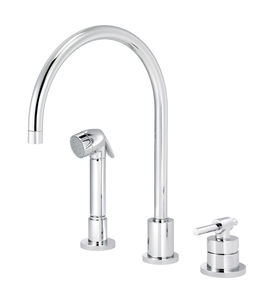 miscelatore in metallo cromato / da cucina / 3 fori
