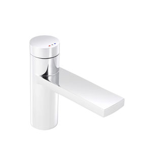 miscelatore per lavabo / da parete / in metallo cromato / da bagno