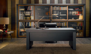 scrivania impiallacciata in legno / moderna / contract