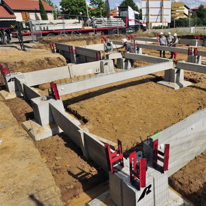 trave di collegamento in cemento armato
