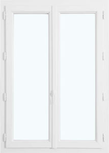 porta finestra battente / in PVC / a doppi vetri / a taglio termico