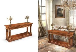 consolle in stile / in legno / rettangolare / a mezzaluna