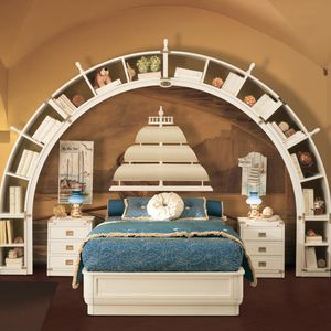 letto combinato / singolo / marino / in mogano