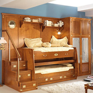 letto a castello / singolo / marino / in legno