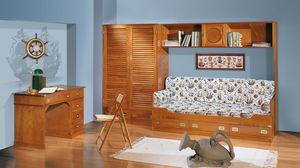 armadio marino / in legno / con ante battenti / per bambini