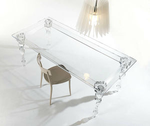 tavolo design originale / in metacrilato / tondo / rettangolare