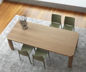 tavolo da pranzo classico / in legno / rettangolare / contract