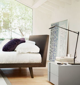letto matrimoniale / moderno / in quercia
