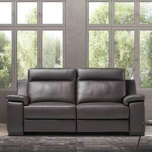 divano moderno / in pelle / 2 posti / reclinabile