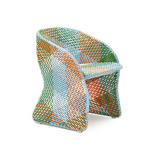 sedia da giardino moderna / con braccioli / in alluminio / in fibre sintetiche