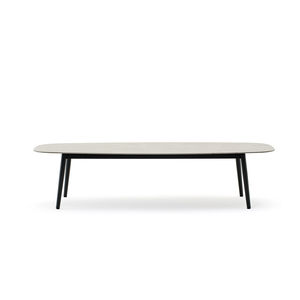 tavolino basso moderno / in alluminio / in HPL / in ceramica