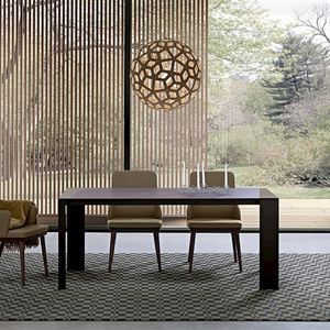 tavolo moderno / in legno laccato / rettangolare / allungabile
