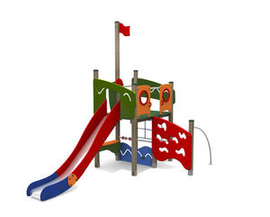 struttura ludica in HDPE / in acciaio / per parco giochi