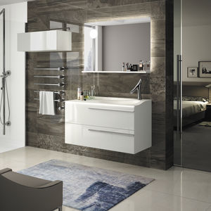 mobile lavabo doppio / sospeso / in legno / in laminato