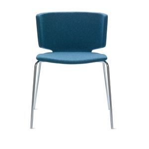 sedia moderna / imbottita / a slitta / riciclabile