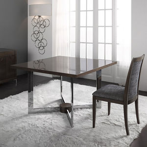 tavolo da pranzo moderno / in legno / in metallo / rettangolare