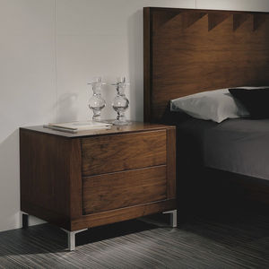 comodino moderno / in legno / in metallo / rettangolare