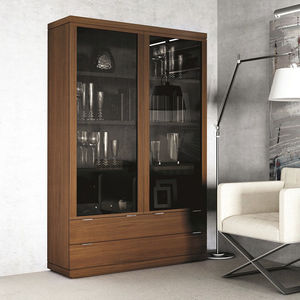vetrina moderna / in vetro / in legno / in metallo