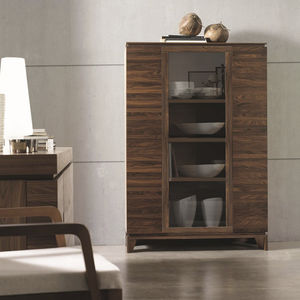 vetrina moderna / in legno / in vetro