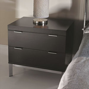 comodino moderno / in legno / in metallo / rettangolare