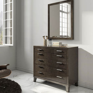 specchio a muro / moderno / rettangolare / in legno