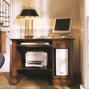 scrivania portacomputer classica / in legno / rettangolare