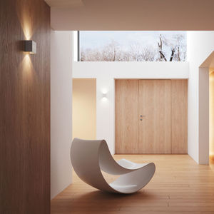 applique moderna / in acciaio / LED / rettangolare